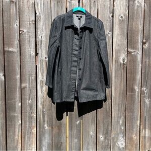 Classiques Entier black denim long jacket size small